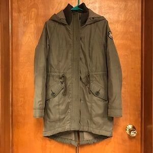 Abercrombie & Fitch | Sherpa-Lined Military Parka / Anorak Jacket  - Size M